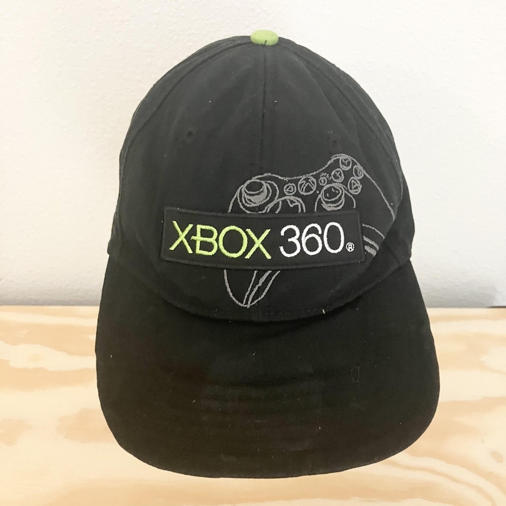 Xbox 360 Hat Cap Strap Back Mens One Size Black Controller‎ Embroidered 2009
